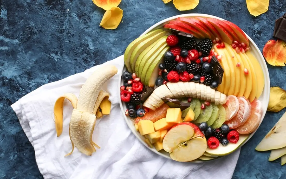 A bowl of freshly cut mixed fruit